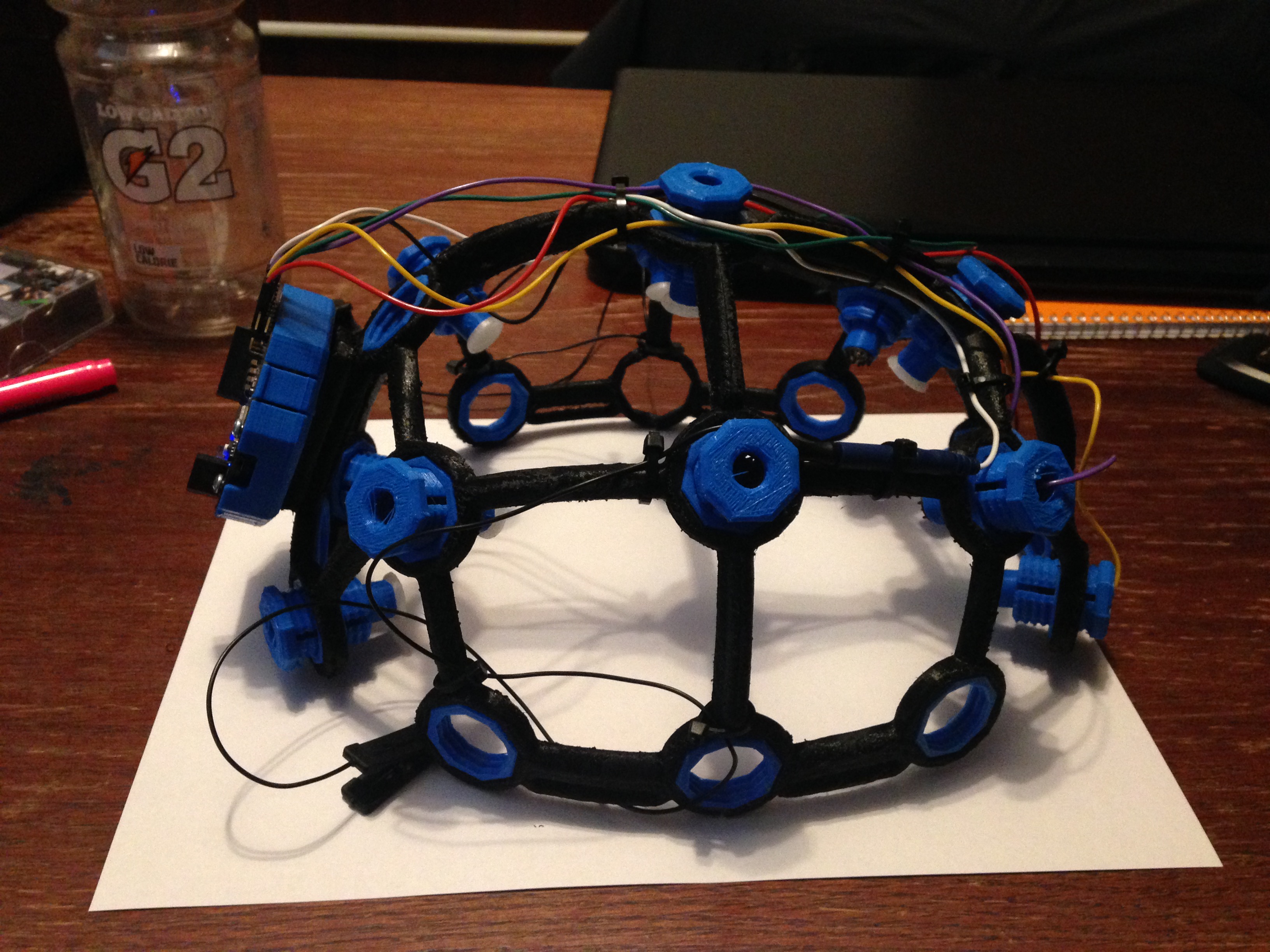 Headset with the Ganglion Board attached